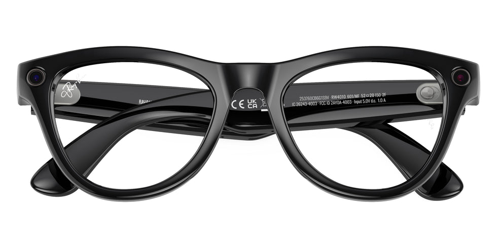 Ray-Ban® Meta Skyler RW4010 RW4010 601/MF 52 - 601/MF Black Sunglasses