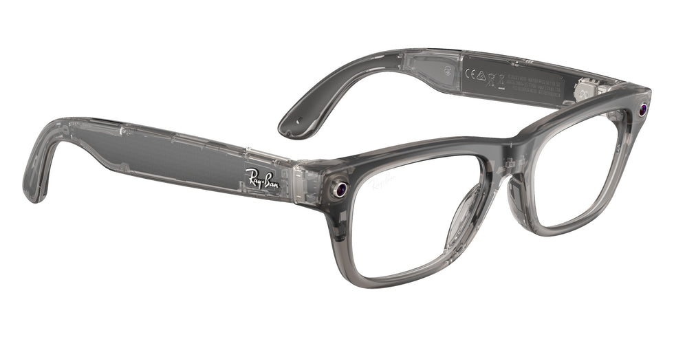 Ray-Ban® Meta Blayzer RW7001 RW7001 8529 54 Eyeglasses - Transparent Ice Gray