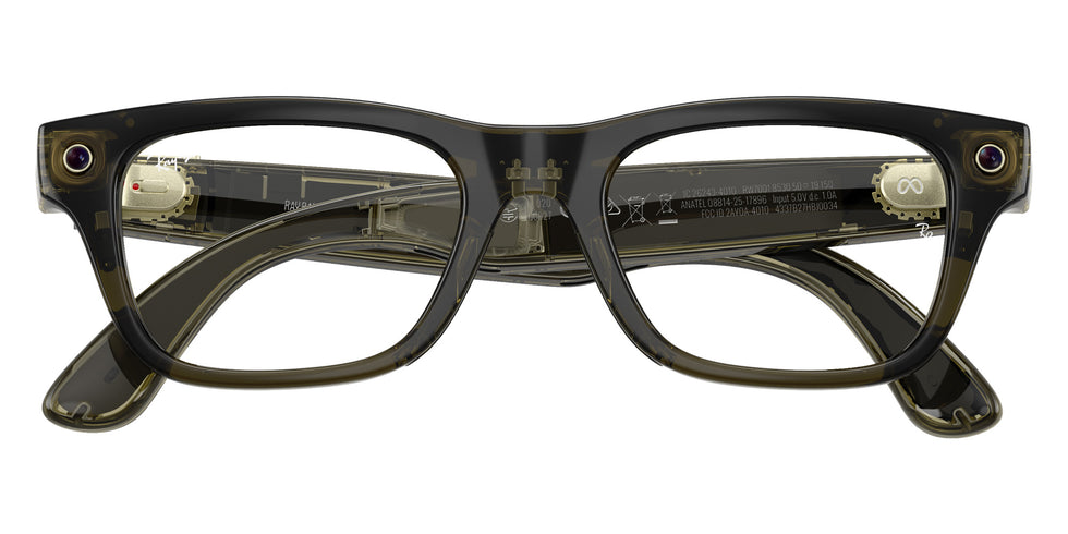Ray-Ban® Meta Blayzer RW7001 RW7001 8530 54 Eyeglasses - Transparent Dark Olive