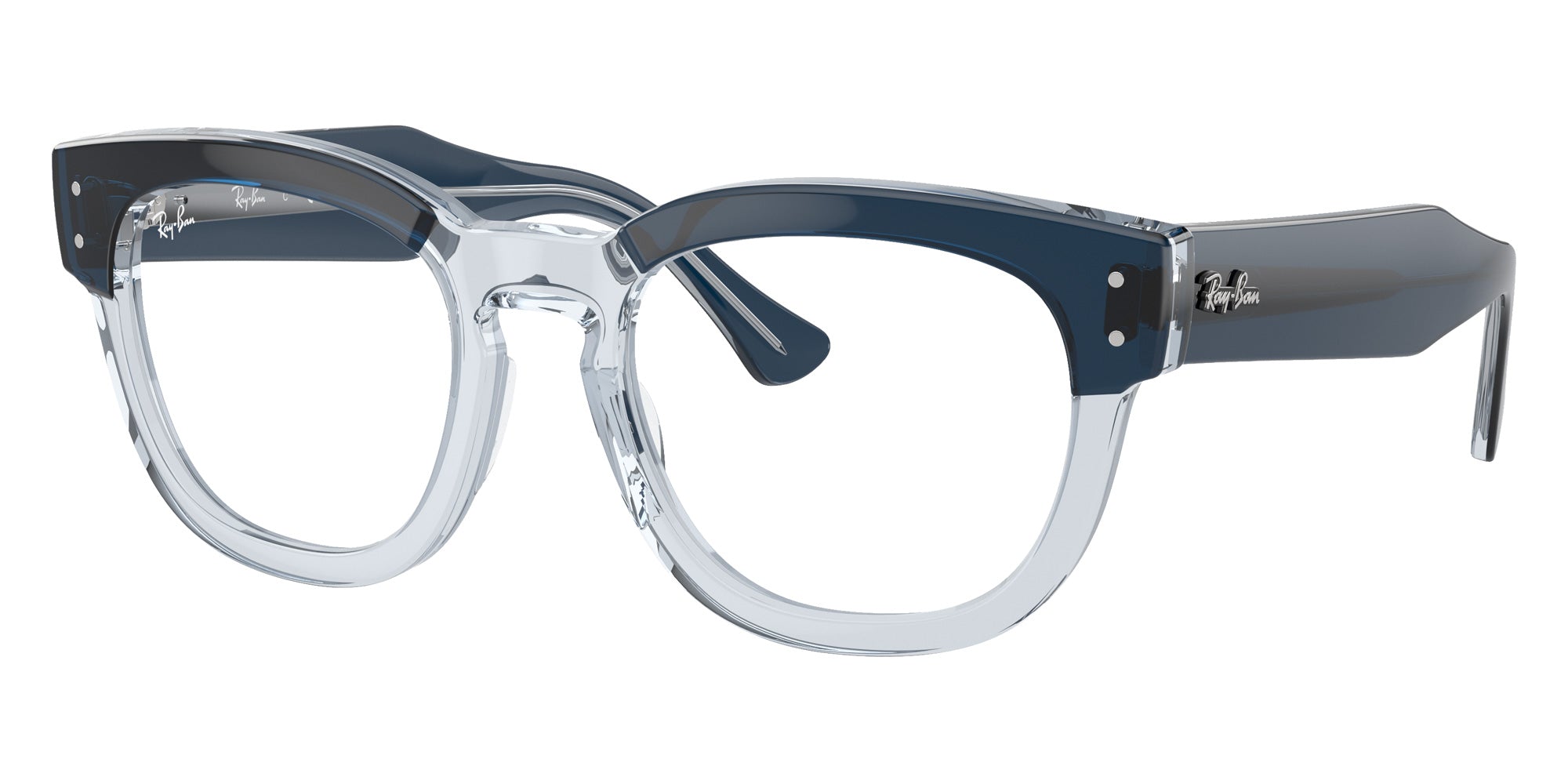 Ray-Ban® RX0298V RX0298V 8324 50 Eyeglasses - Blue On Transparent Blue