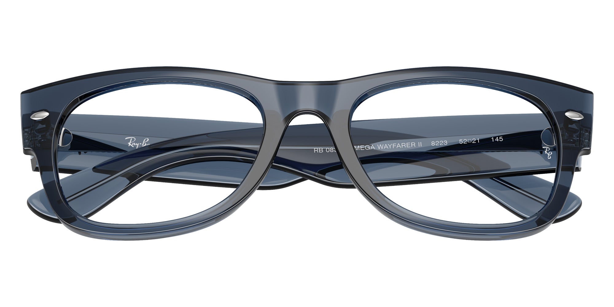 Ray-Ban® RX0832V RX0832V 8223 52 Eyeglasses - Transparent Dark Blue