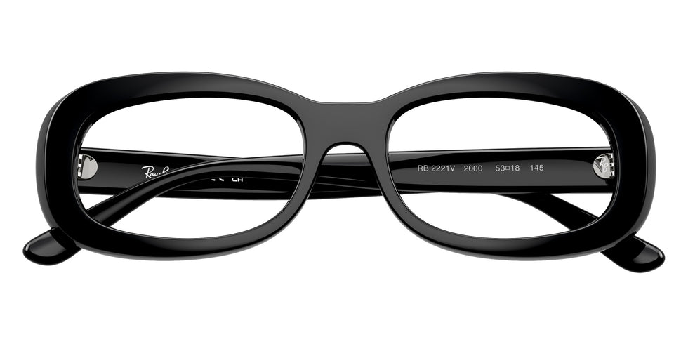 Ray-Ban® RX2221V RX2221V 2000 53 Eyeglasses - Black