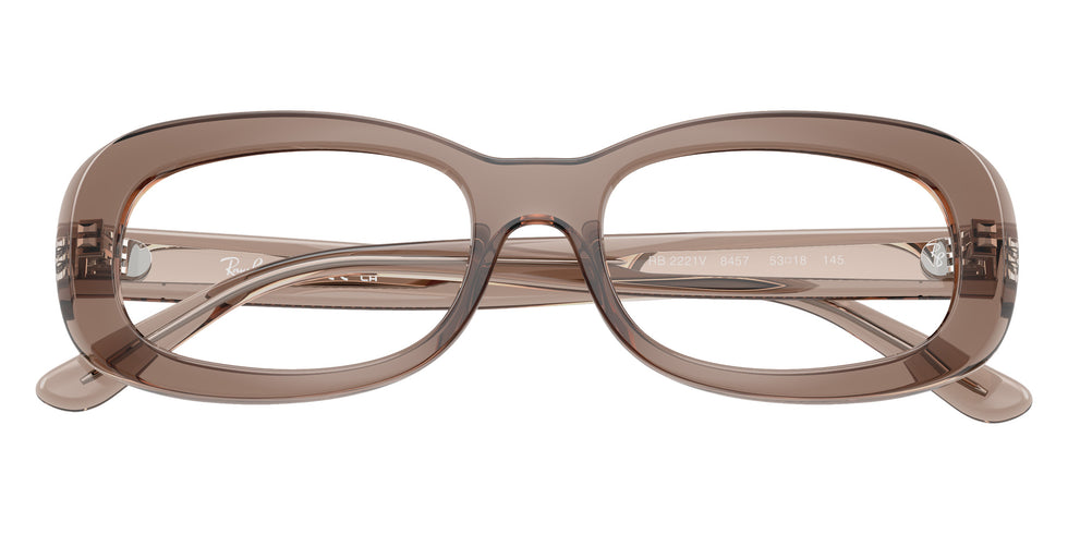Ray-Ban® RX2221V RX2221V 8457 53 Eyeglasses - Transparent Beige