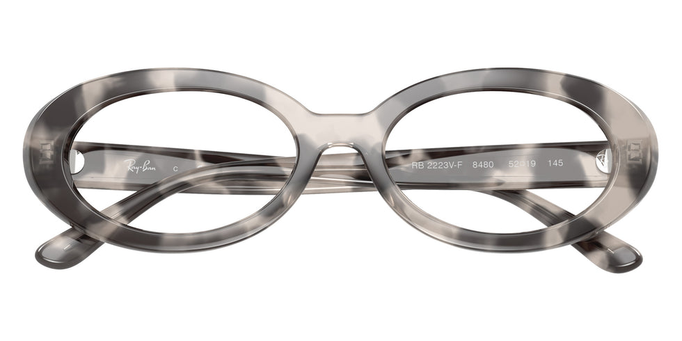 Ray-Ban® RX2223VF RX2223VF 8480 52 Eyeglasses - Opel Gray Havana