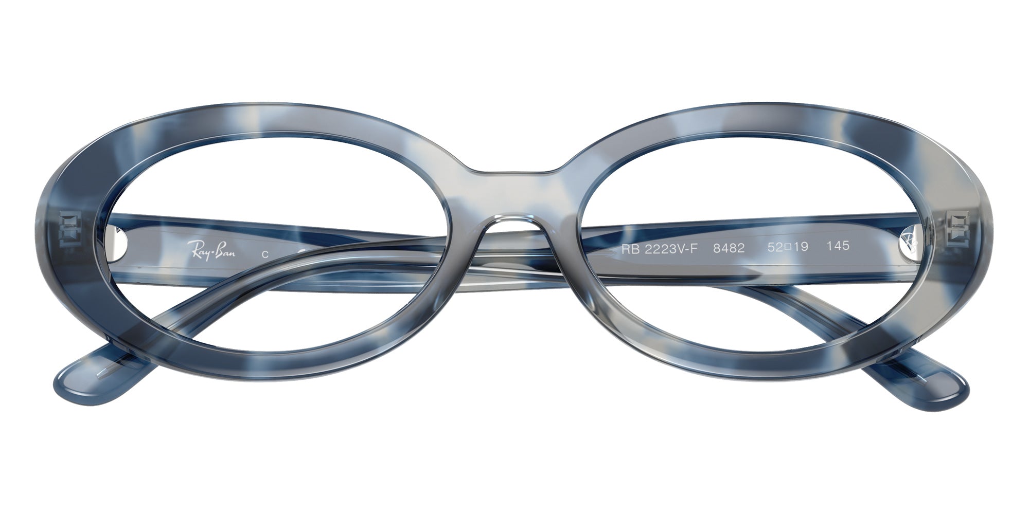 Ray-Ban® RX2223VF RX2223VF 8482 52 Eyeglasses - Opal Blue Havana