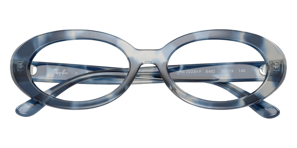 Ray-Ban® RX2223VF RX2223VF 8482 52 Eyeglasses - Opal Blue Havana