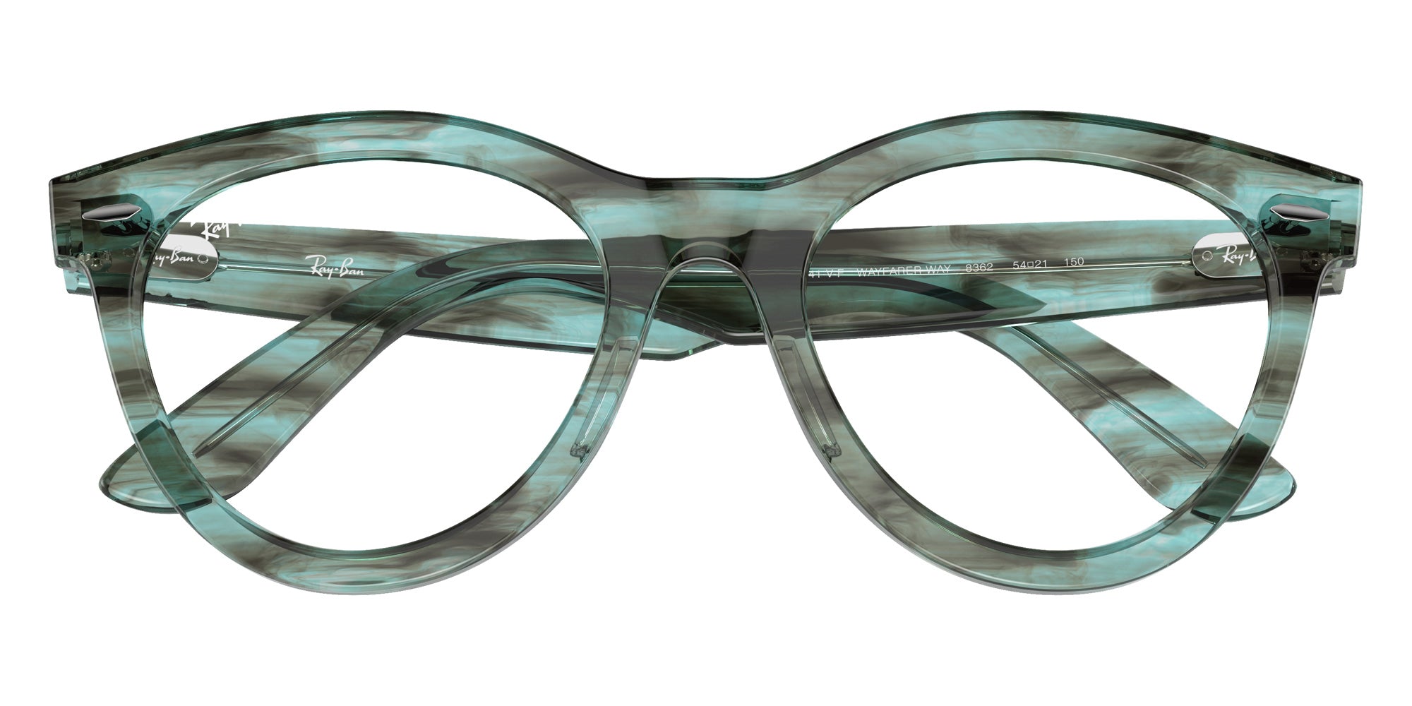 Ray-Ban® RX2241VF RX2241VF 8362 51 Eyeglasses - Striped Transparent Green