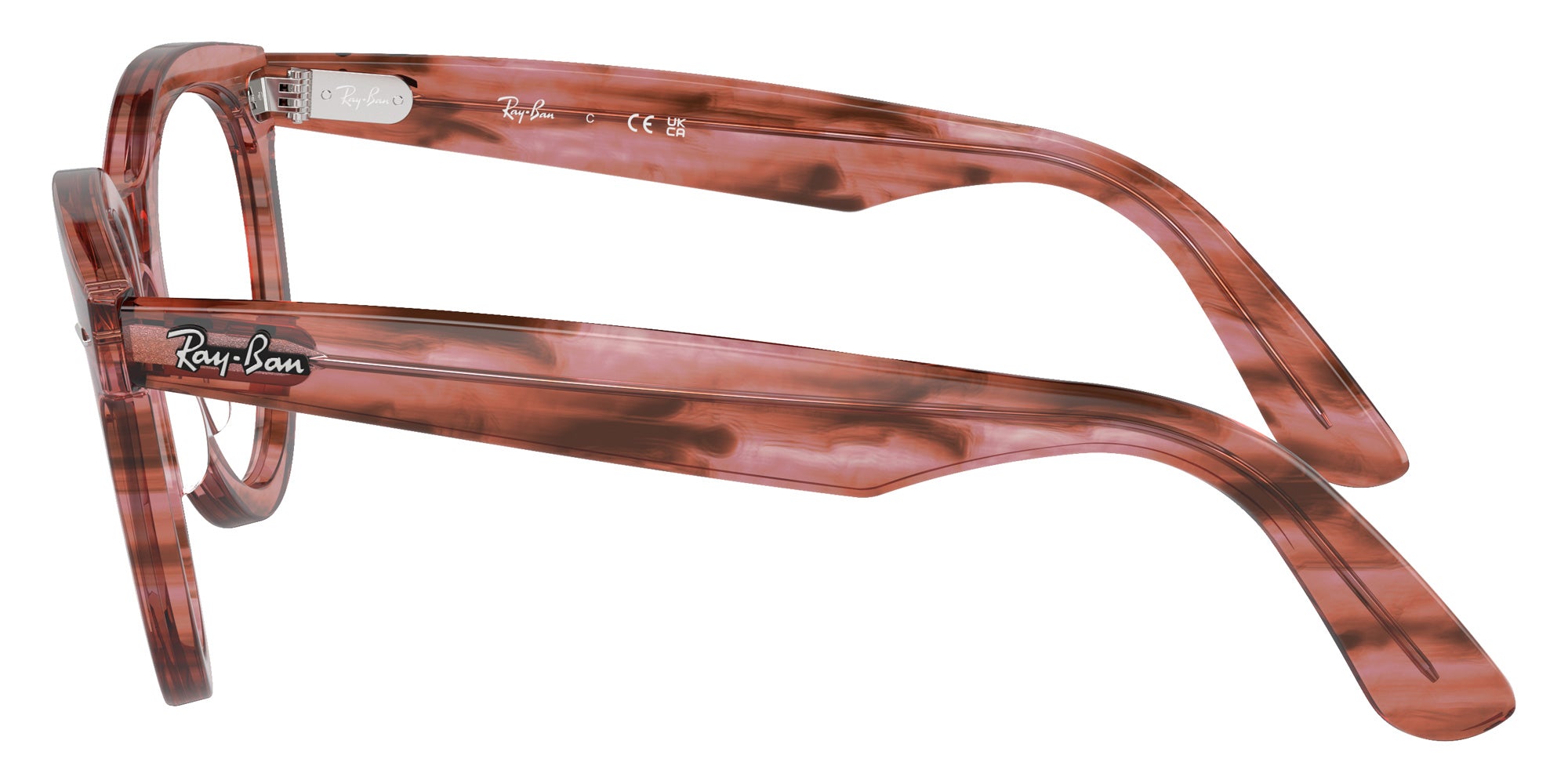 Ray-Ban® RX2241VF RX2241VF 8363 51 Eyeglasses - Striped Transparent Pink