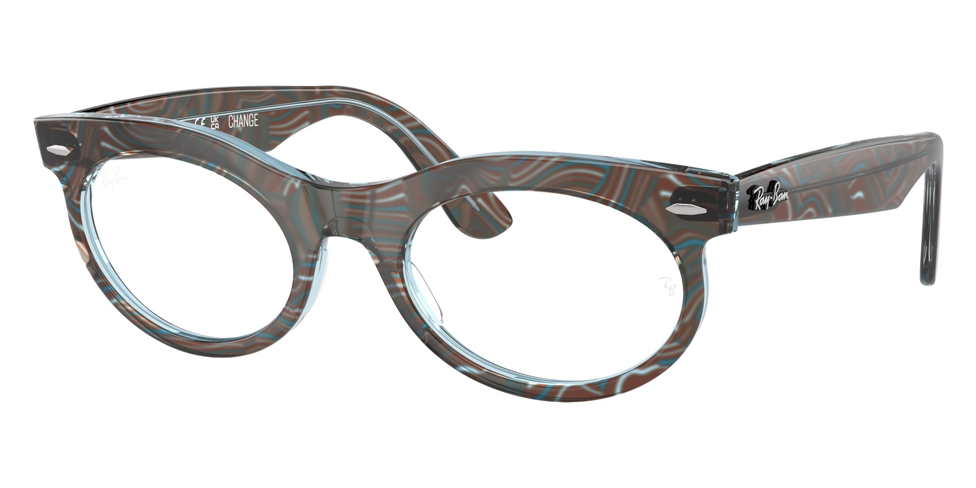 Ray-Ban® RX2242V RX2242V 8293 50 Eyeglasses - Photo Waves Azure
