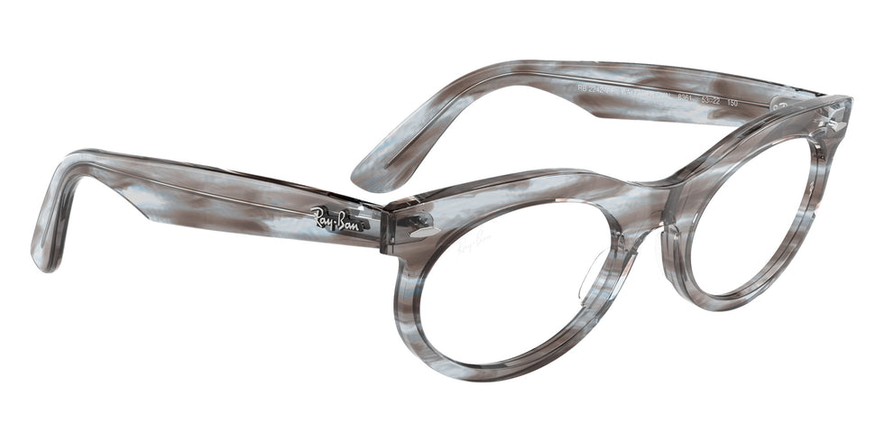 Ray-Ban® RX2242VF RX2242VF 8361 53 Eyeglasses - Striped Transparent Blue