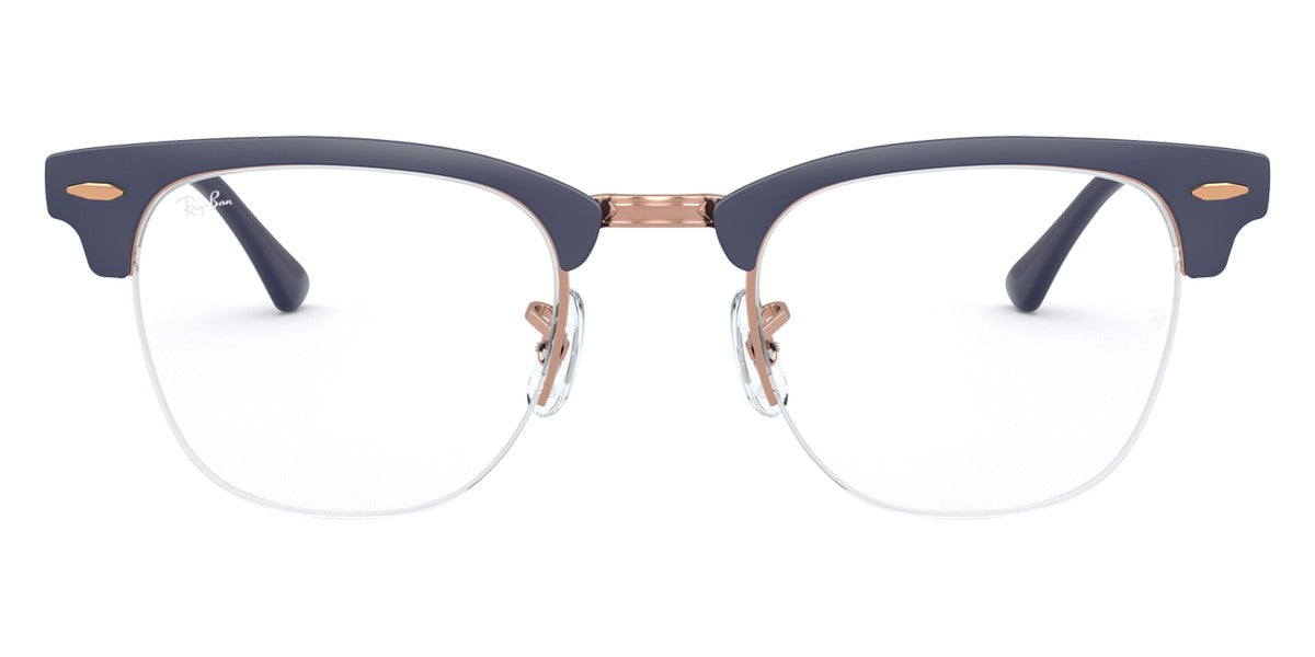 Ray-Ban® Clubmaster Metal RX3716Vm RX3716VM 3055 50 - Matte Dark Blue On Copper Eyeglasses