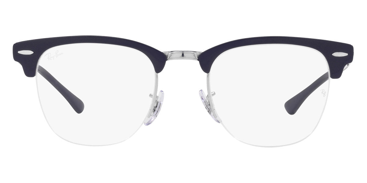 Ray-Ban® Clubmaster Metal RX3716Vm RX3716VM 3148 50 - Blue on Silver Eyeglasses