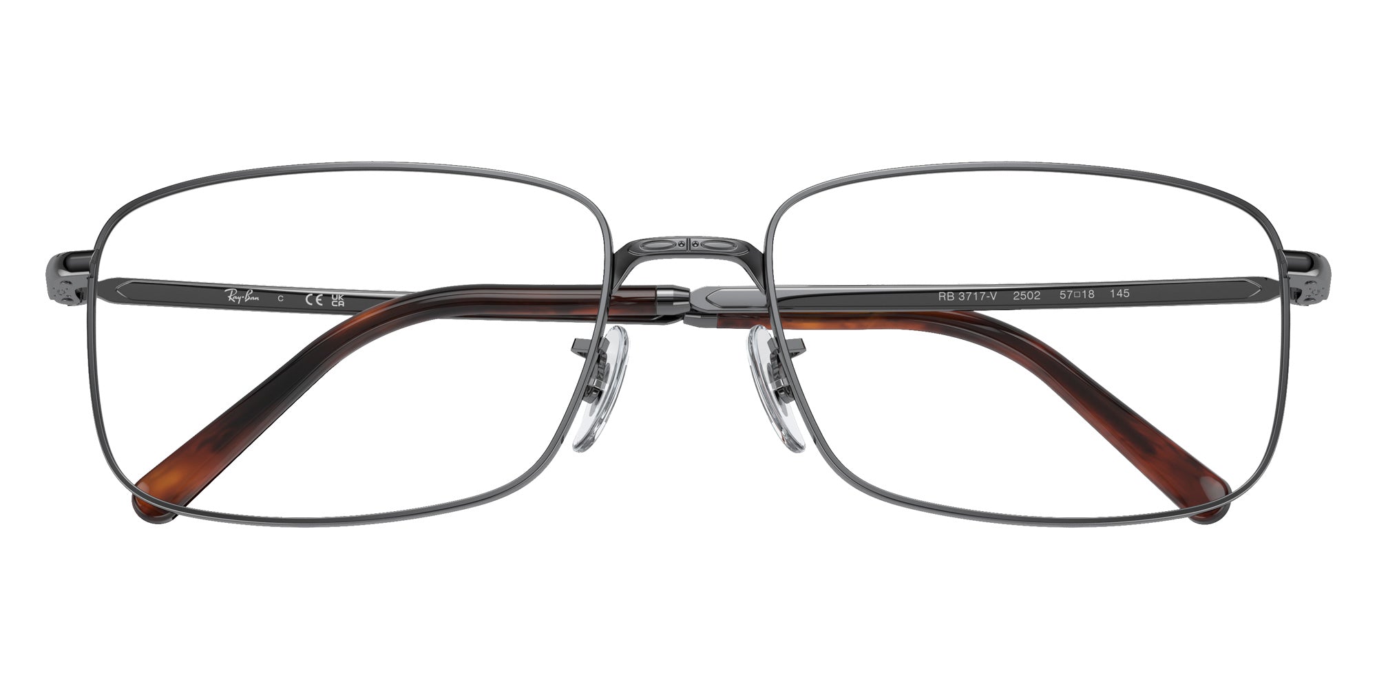 Ray-Ban® RX3717V RX3717V 2502 57 Eyeglasses - Gunmetal