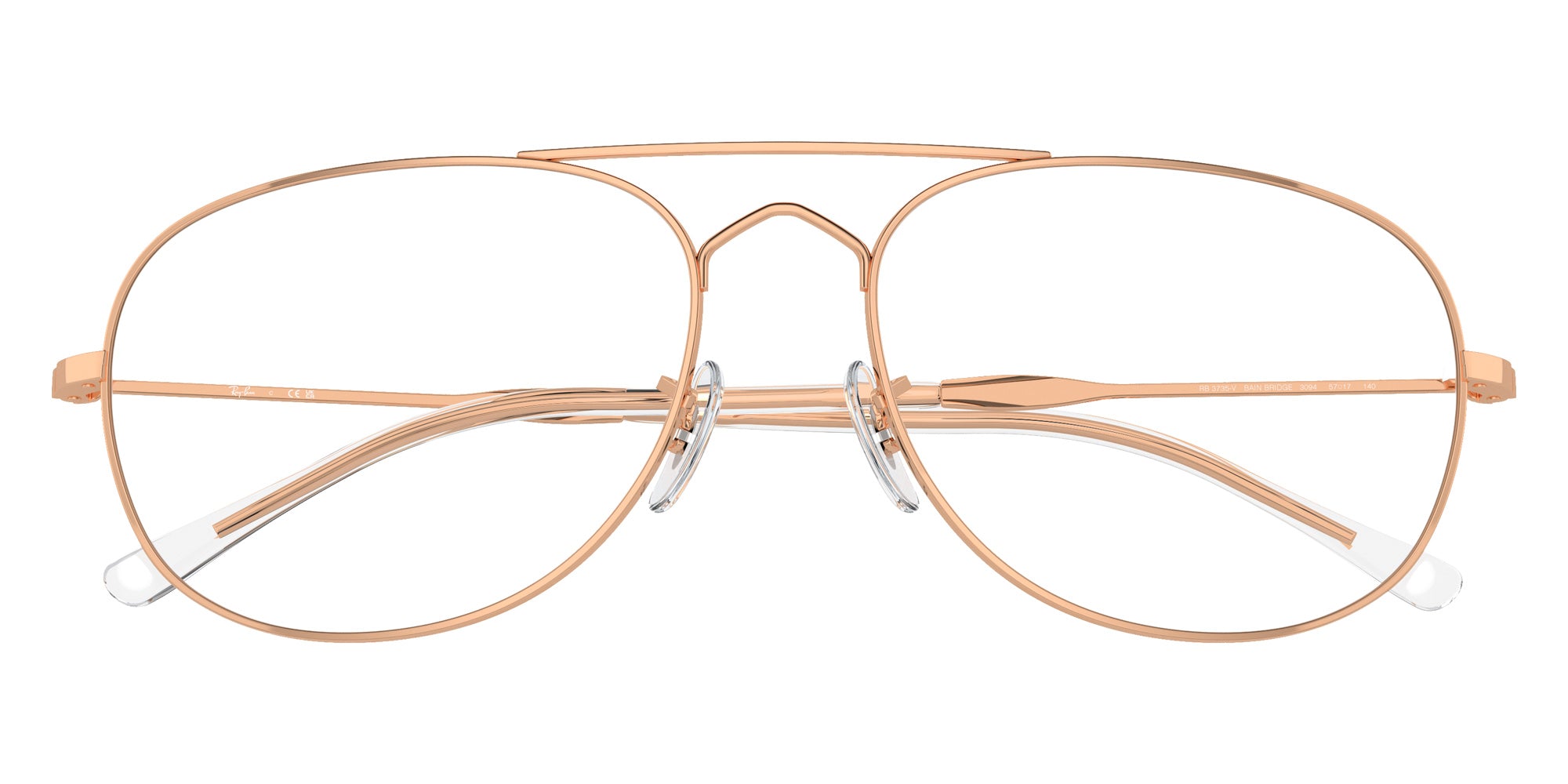 Ray-Ban® RX3735V RX3735V 3094 57 Eyeglasses - Rose Gold