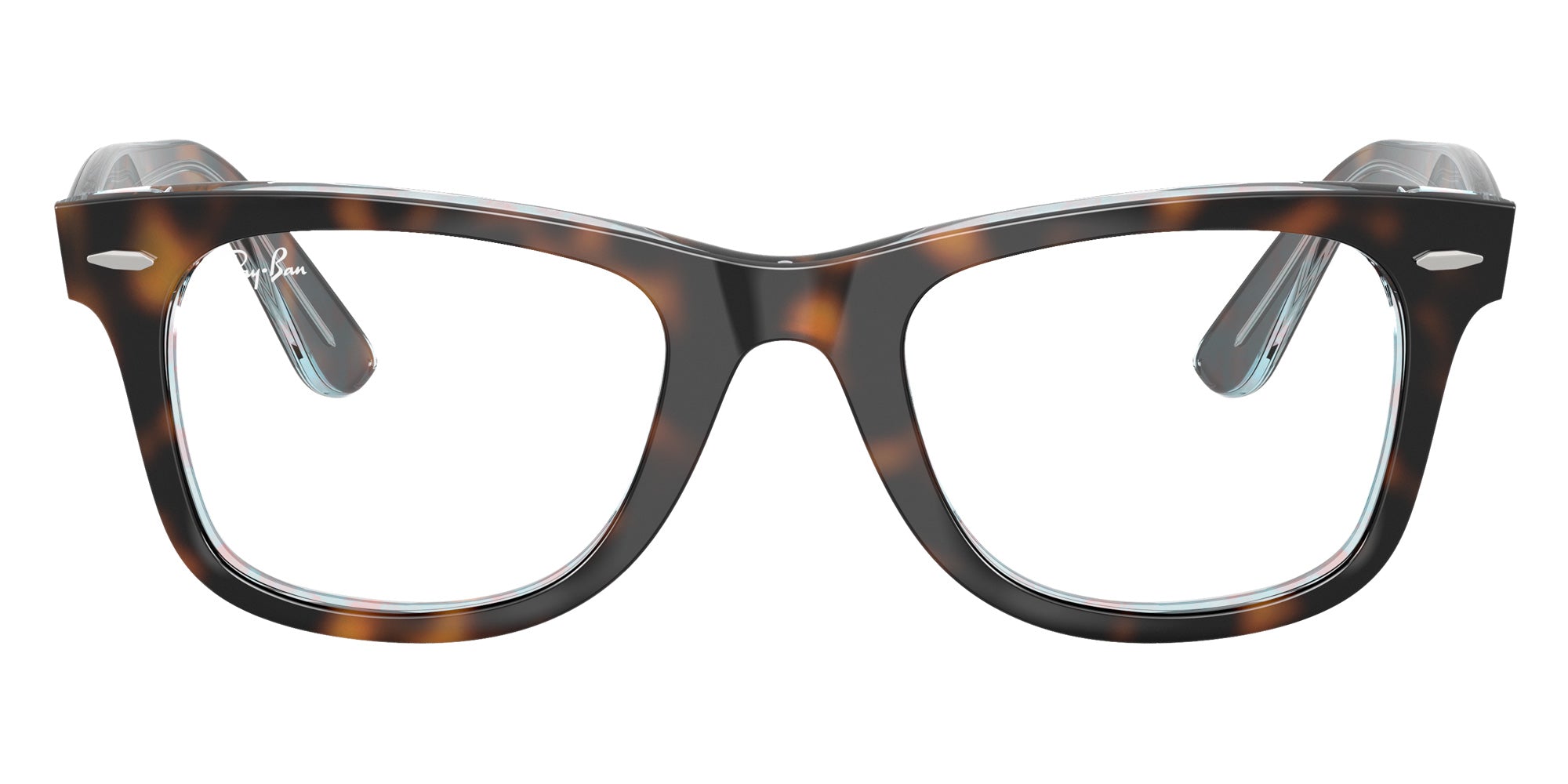 Ray-Ban® RX4340V RX4340V 8401 50 Eyeglasses - Dark Havana On Multicolor