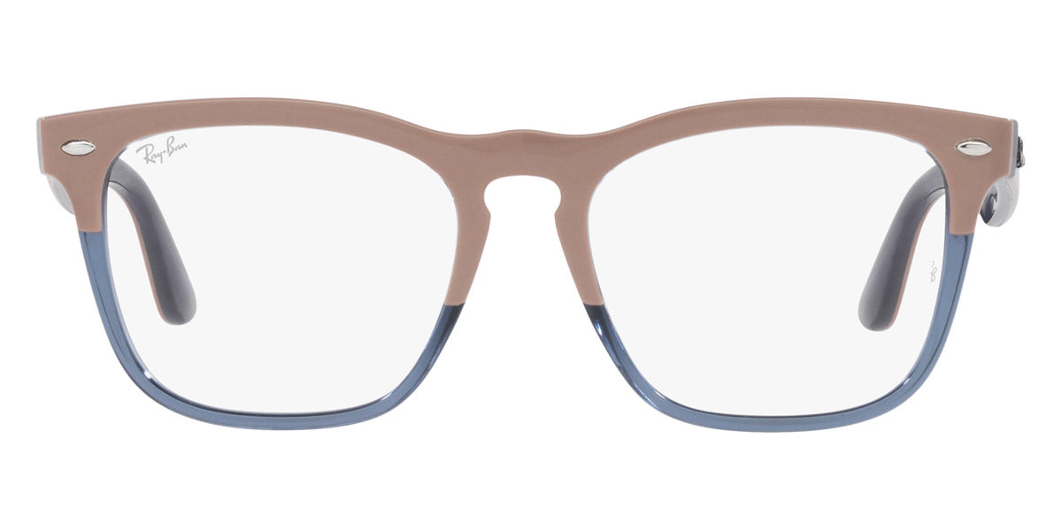 Ray-Ban® Steve RX4487Vf RX4487VF 8195 54 - Beige on Transparent Dark Blue Eyeglasses