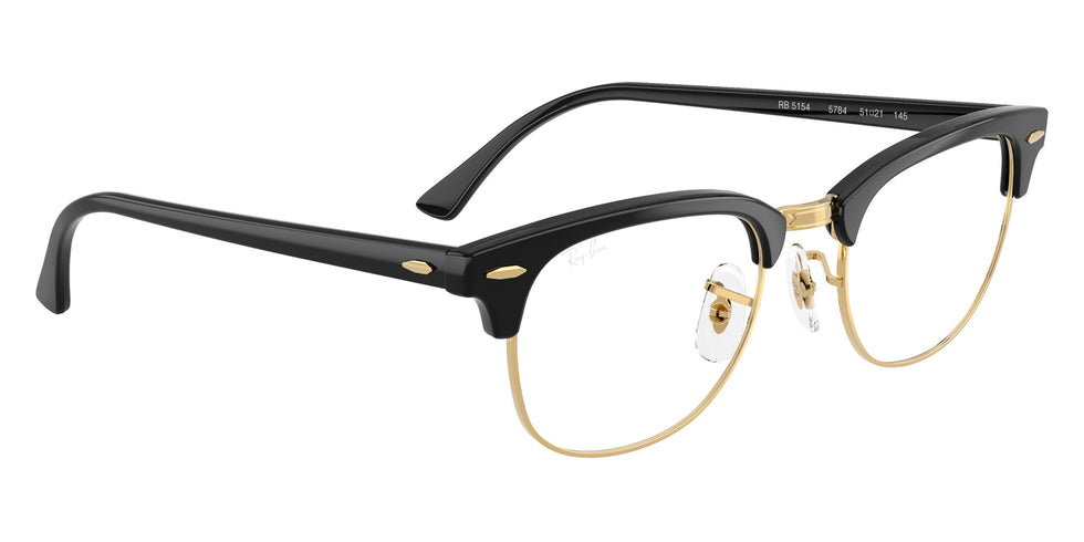 Ray-Ban® RX5154 RX5154 5784 53 Eyeglasses - Black