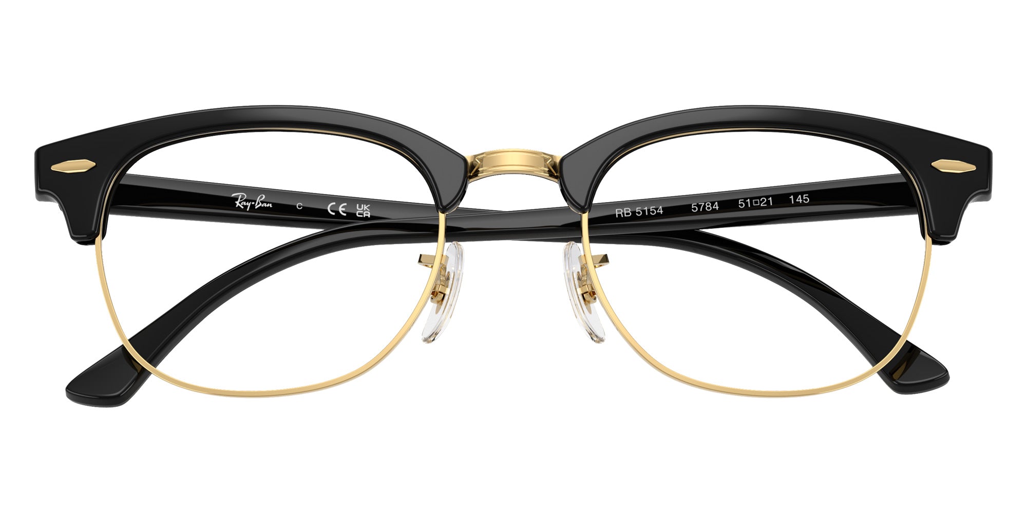 Ray-Ban® RX5154 RX5154 5784 53 Eyeglasses - Black