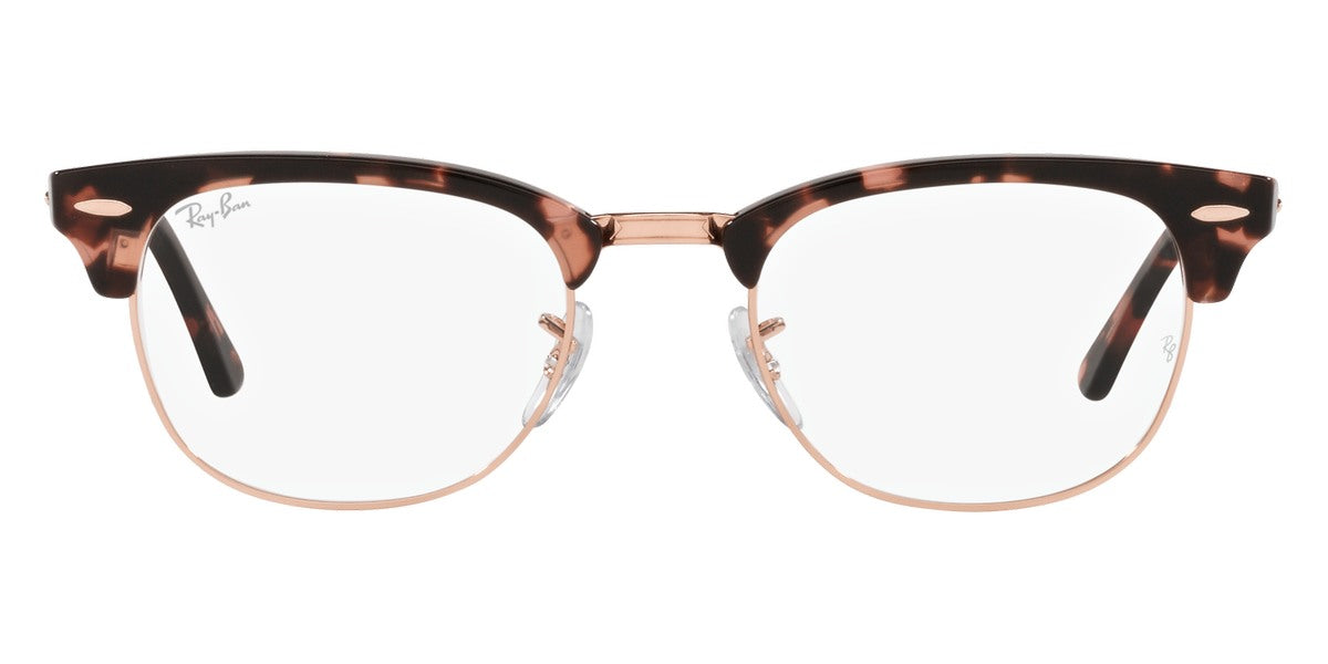 Ray-Ban® Clubmaster RX5154 RX5154 8230 51 - Bordeaux on Rose Gold Eyeglasses