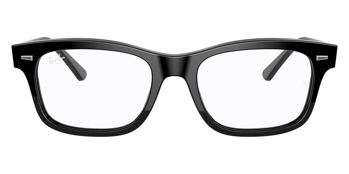 Ray-Ban® Mr BuRBank RX5383 RX5383 8089 52 - Black On Chevron Gray/Burgundy Eyeglasses