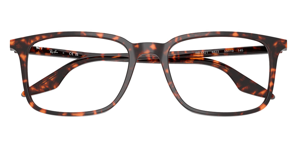 Ray-Ban® RX5421 RX5421 8423 55 Eyeglasses - Havana Red Turtle