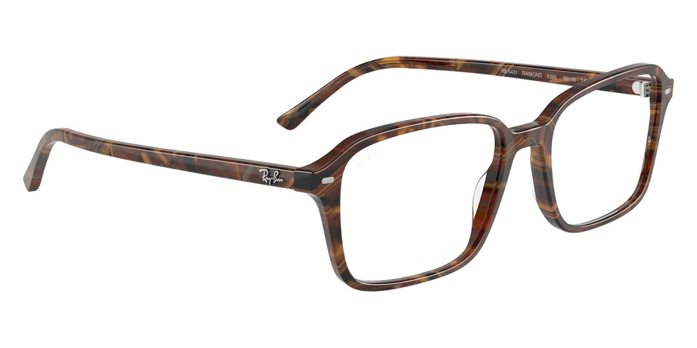 Ray-Ban® RX5431 RX5431 8395 56 Eyeglasses - Transparent Fantasy Brown/Yellow