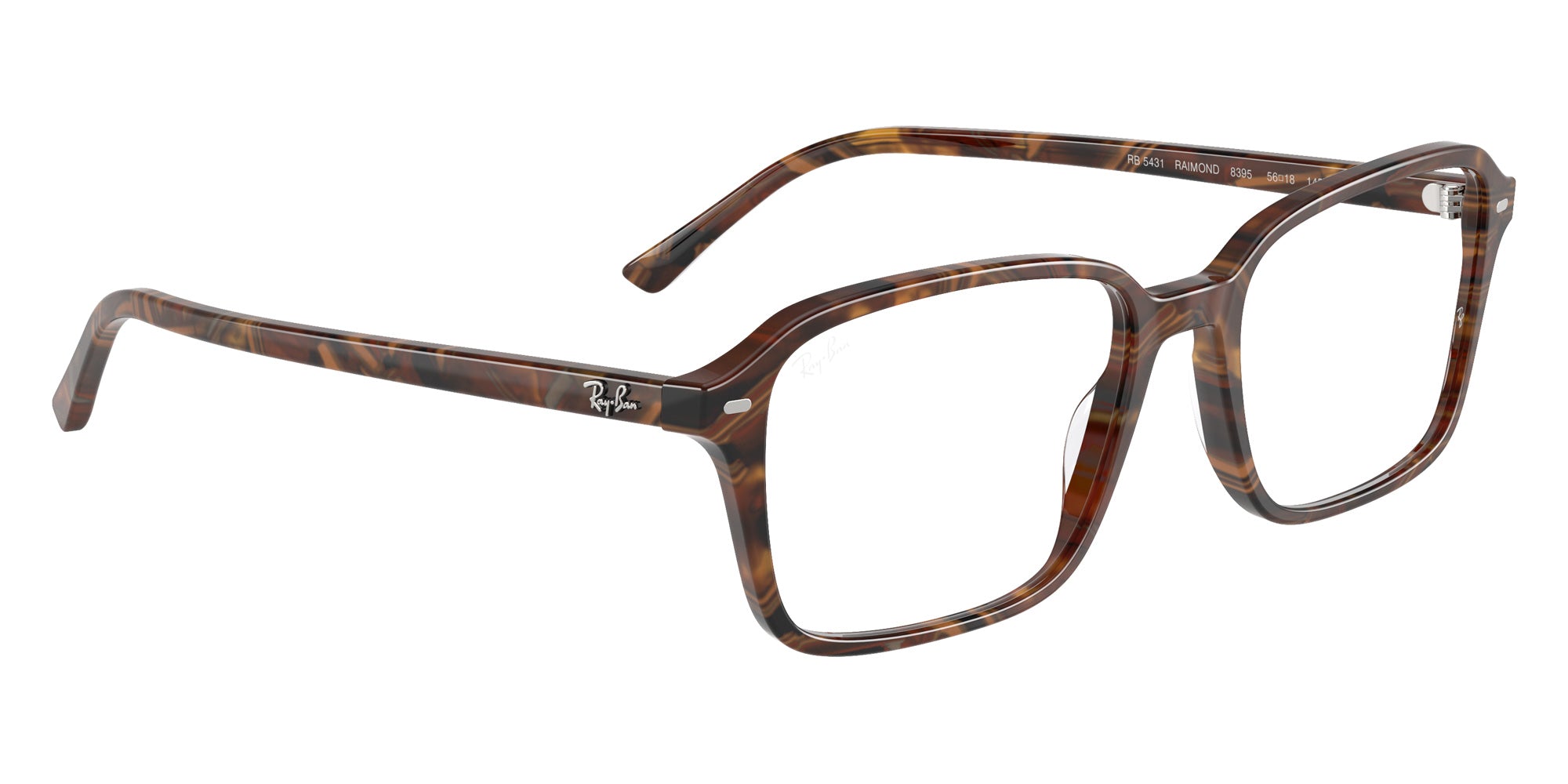 Ray-Ban® RX5431 RX5431 8395 56 Eyeglasses - Transparent Fantasy Brown/Yellow