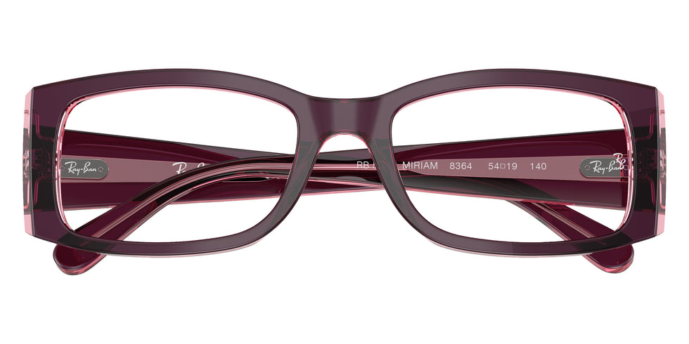 Ray-Ban® RX5434 RX5434 8364 54 Eyeglasses - Violet On Transparent Pink