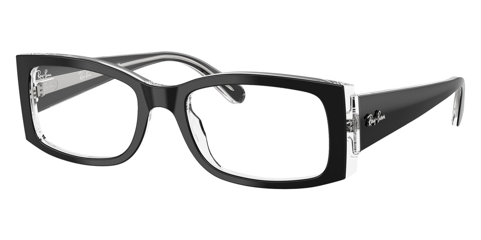 Ray-Ban® RX5434F RX5434F 2034 54 Eyeglasses - Black On Transparent