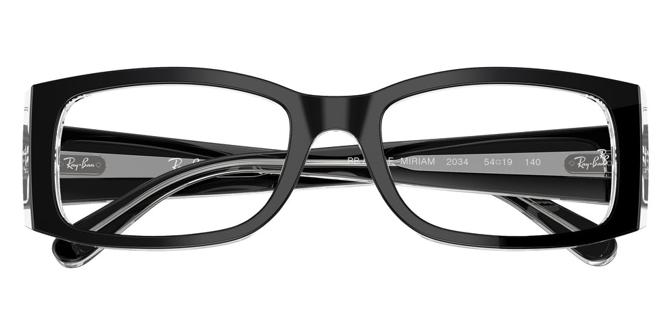 Ray-Ban® RX5434F RX5434F 2034 54 Eyeglasses - Black On Transparent