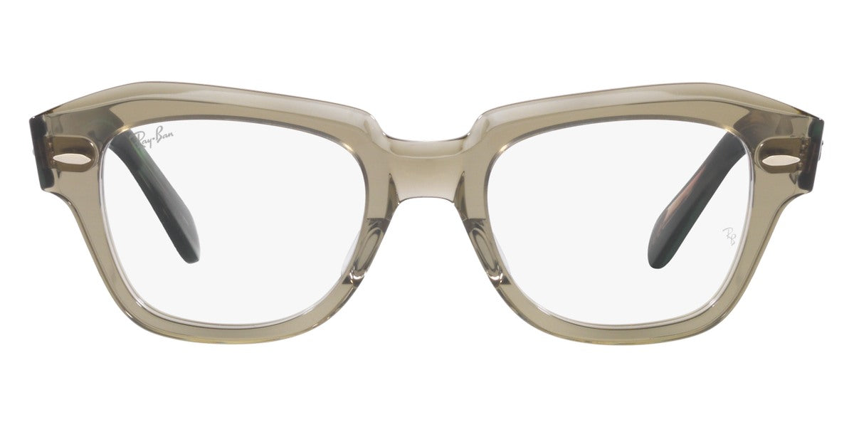 Ray-Ban® State Street RX5486 RX5486 8097 48 - Havana On Transparent Purple Eyeglasses