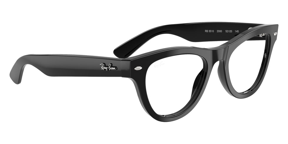 Ray-Ban® RX5510 RX5510 2000 52 Eyeglasses - Black