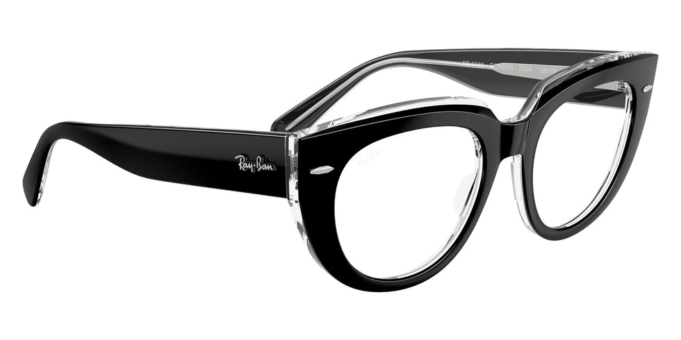 Ray-Ban® RX5586 RX5586 2034 48 Eyeglasses - Black On Transparent