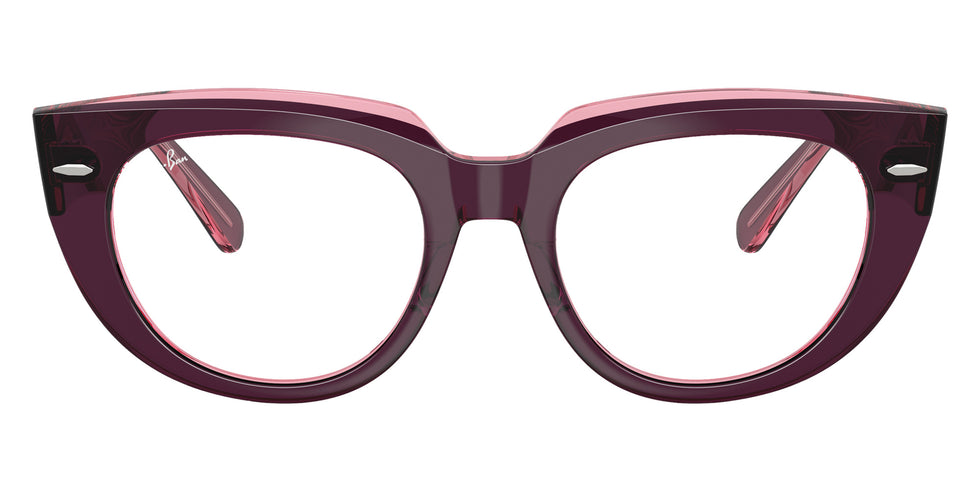 Ray-Ban® RX5586 RX5586 8364 48 Eyeglasses - Violet On Transparent Pink