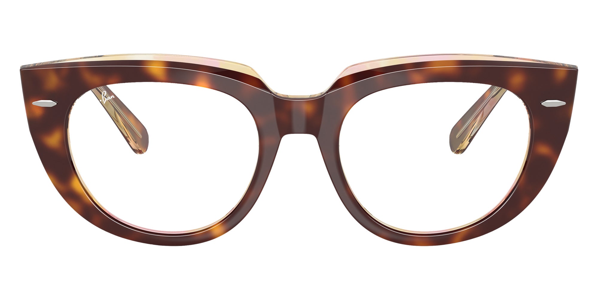Ray-Ban® RX5586 RX5586 8402 50 Eyeglasses - Light Havana On Multicolor