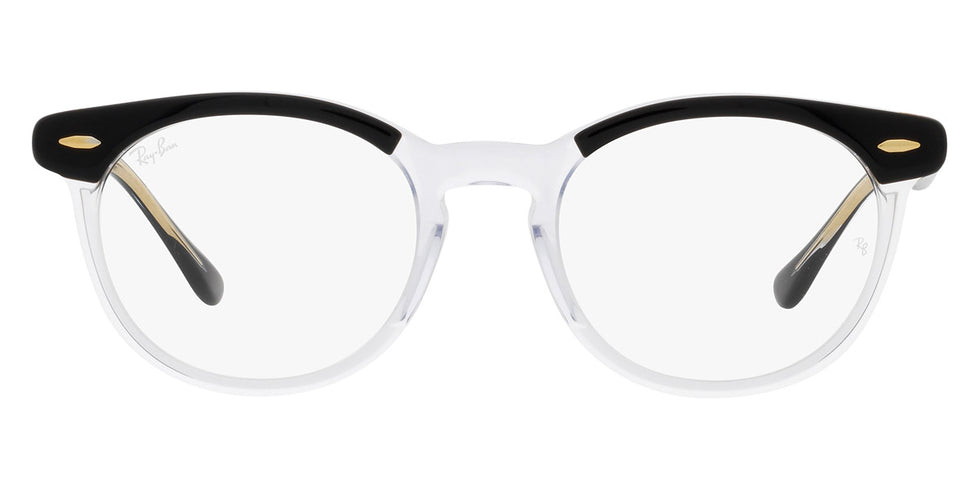 Ray-Ban® Eagleeye RX5598F RX5598F 2034 51 - Black on Transparent Eyeglasses