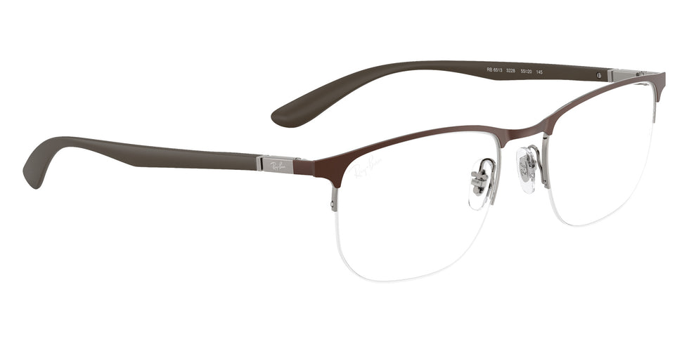 Ray-Ban® RX6513 RX6513 3228 55 Eyeglasses - Sand Brown
