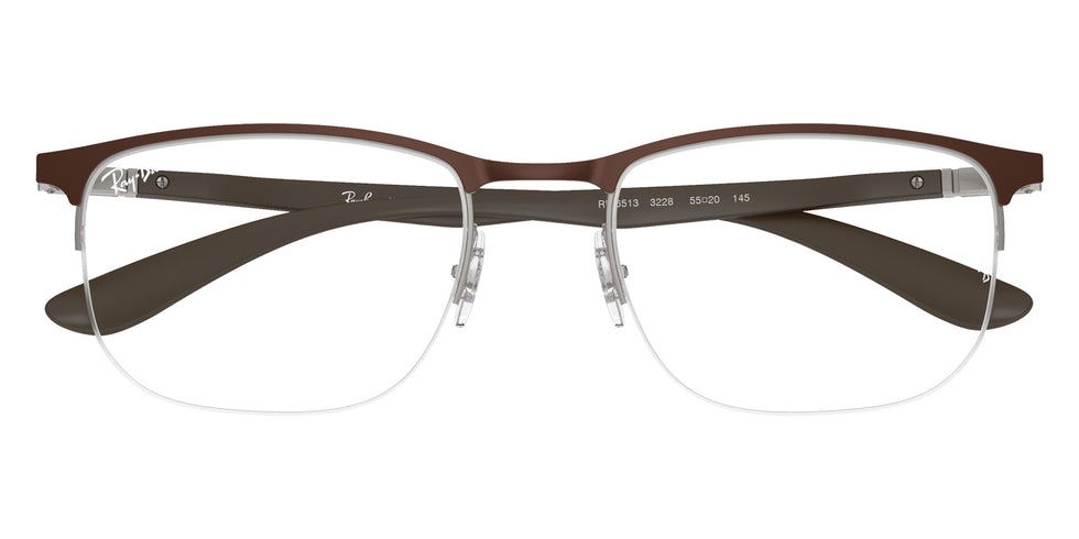 Ray-Ban® RX6513 RX6513 3228 55 Eyeglasses - Sand Brown