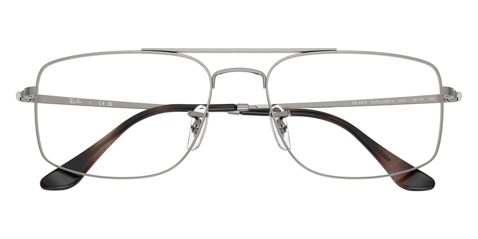 Ray-Ban® RX6579 RX6579 2502 58 Eyeglasses - Gunmetal