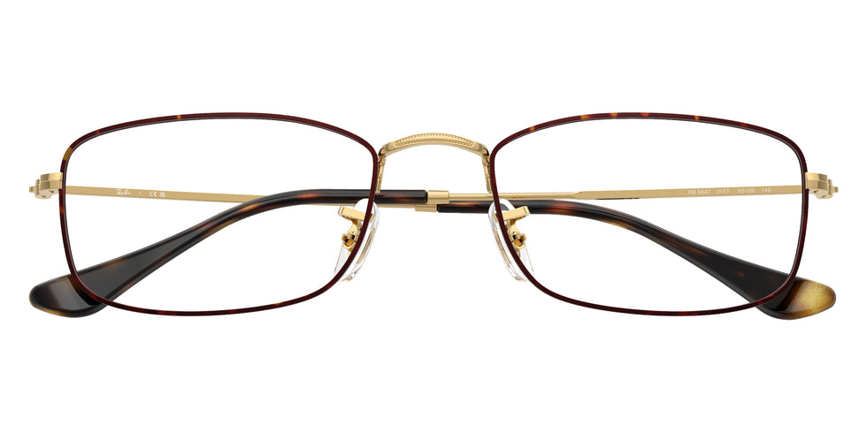 Ray-Ban® RX6647 RX6647 3177 55 Eyeglasses - Gold