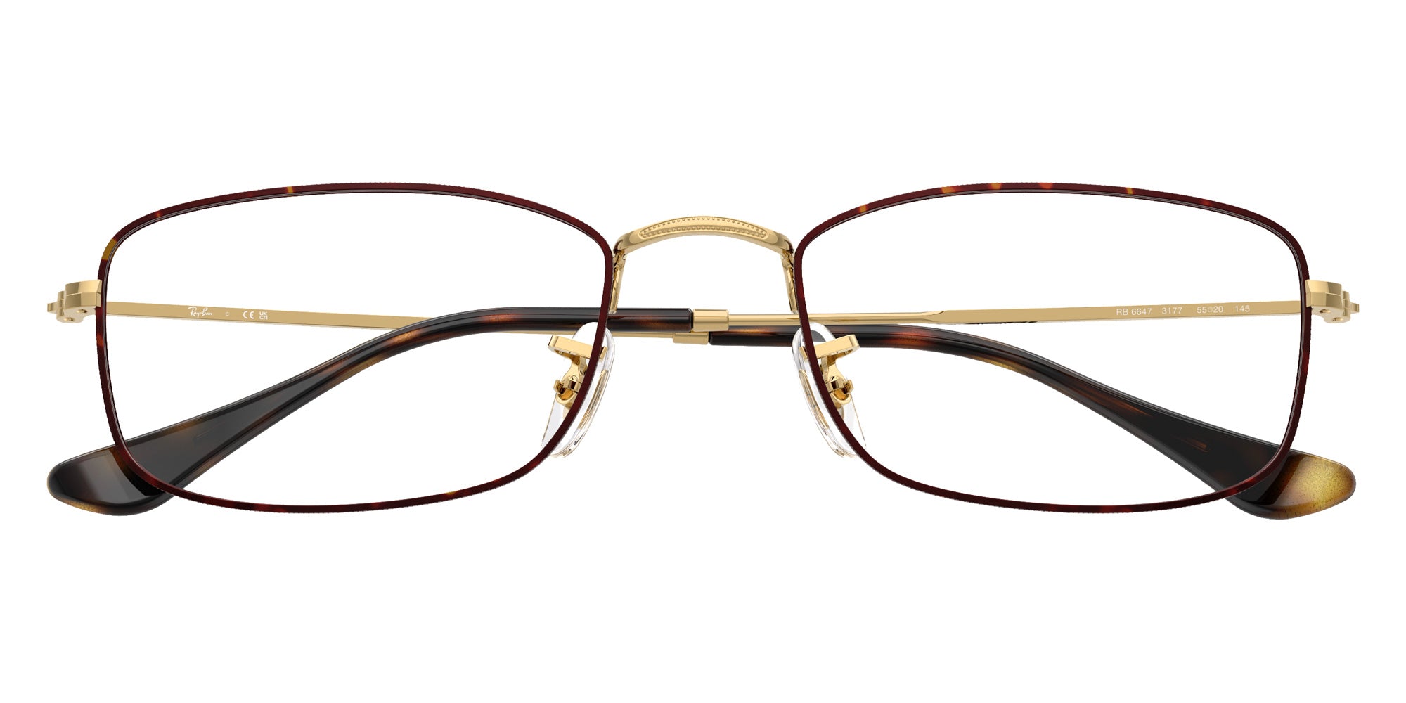 Ray-Ban® RX6647 RX6647 3177 55 Eyeglasses - Gold