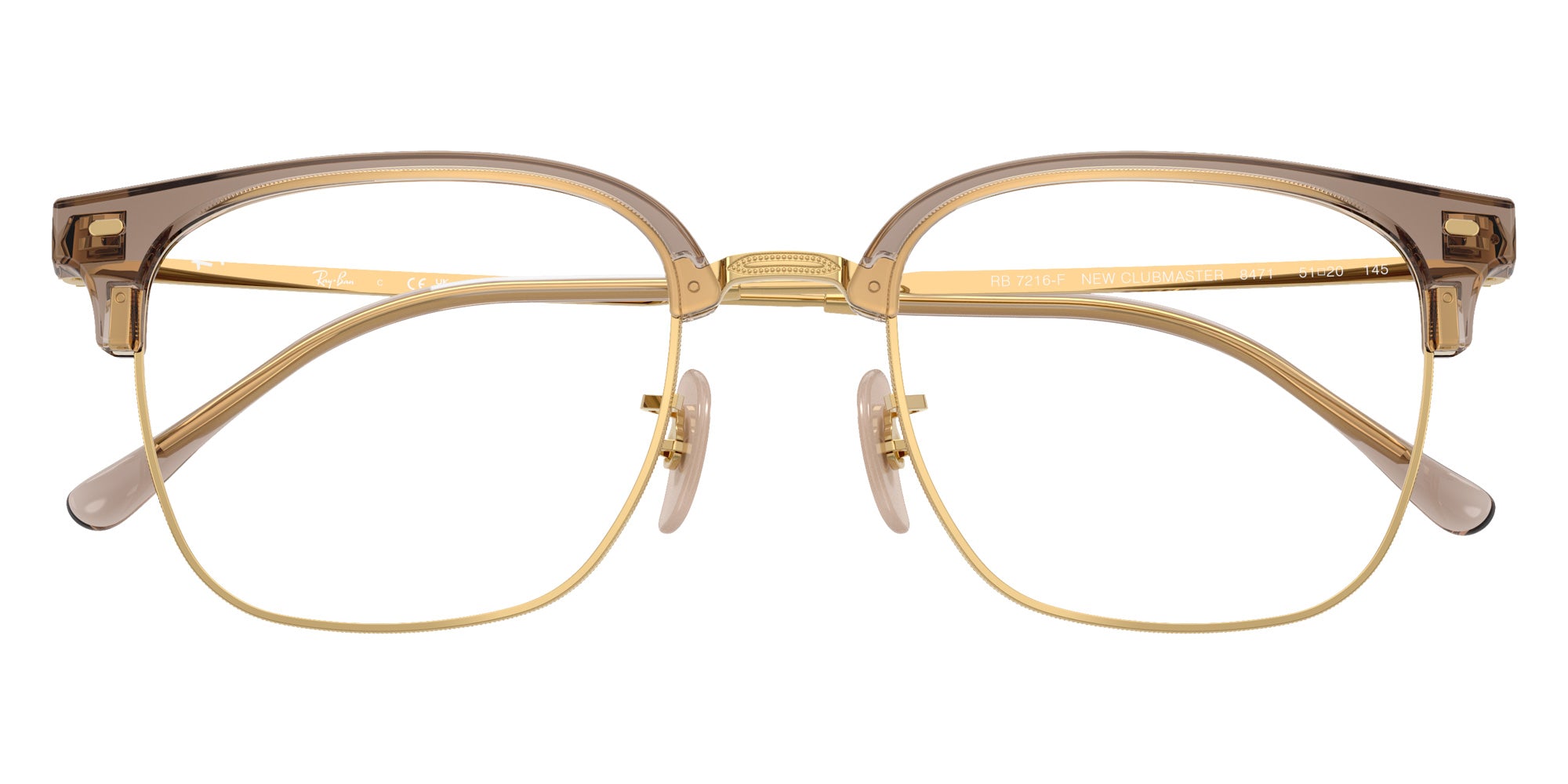 Ray-Ban® RX7216F RX7216F 8471 53 Eyeglasses - Gold