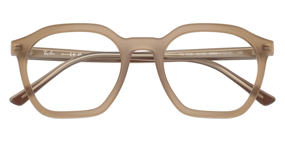 Ray-Ban® RX7238 RX7238 8355 52 Eyeglasses - Brown On Tortledove