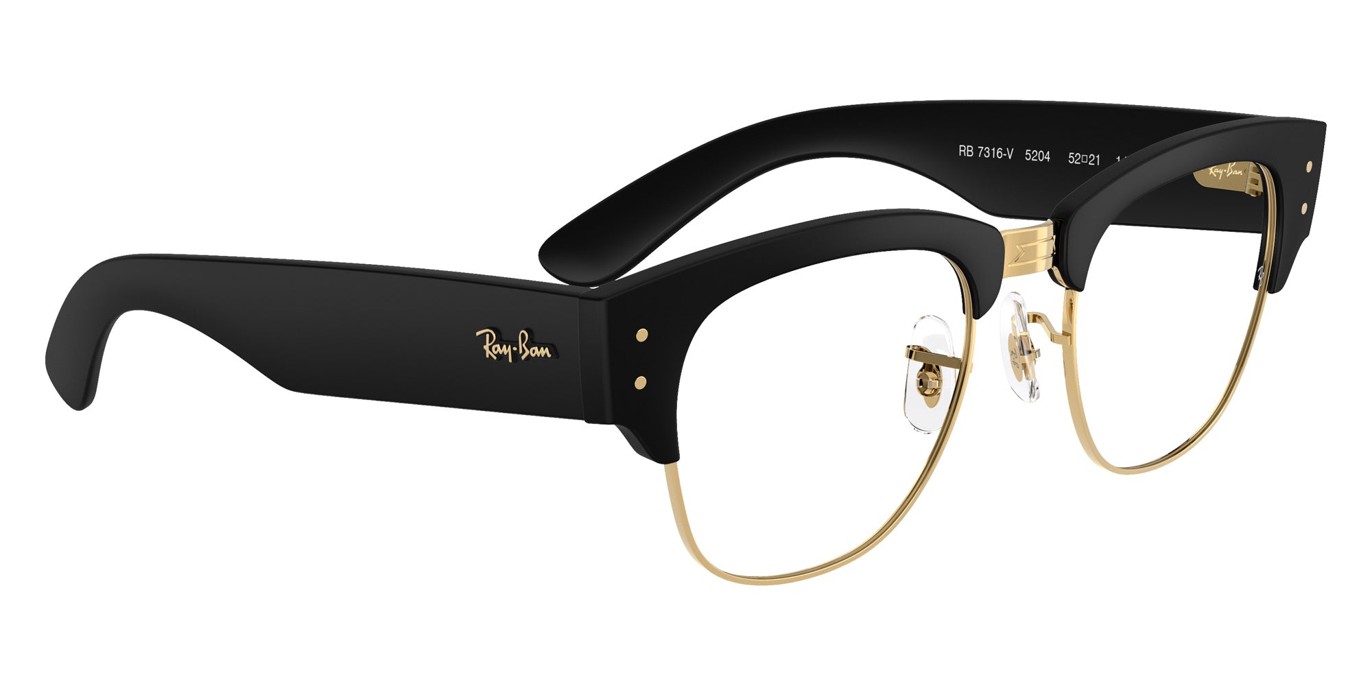 Ray-Ban® RX7316V RX7316V 5204 50 Eyeglasses - Sand Black