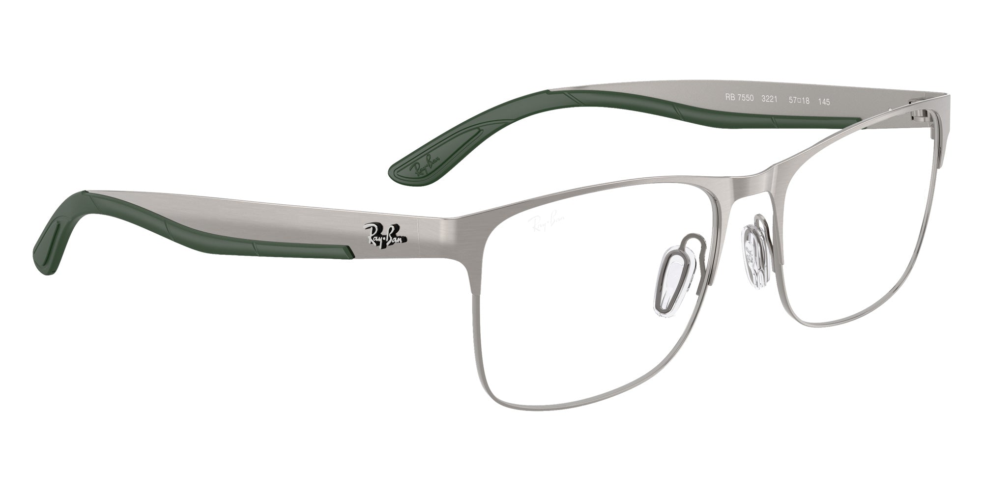 Ray-Ban® RX7550 RX7550 3221 55 Eyeglasses - Gunmetal