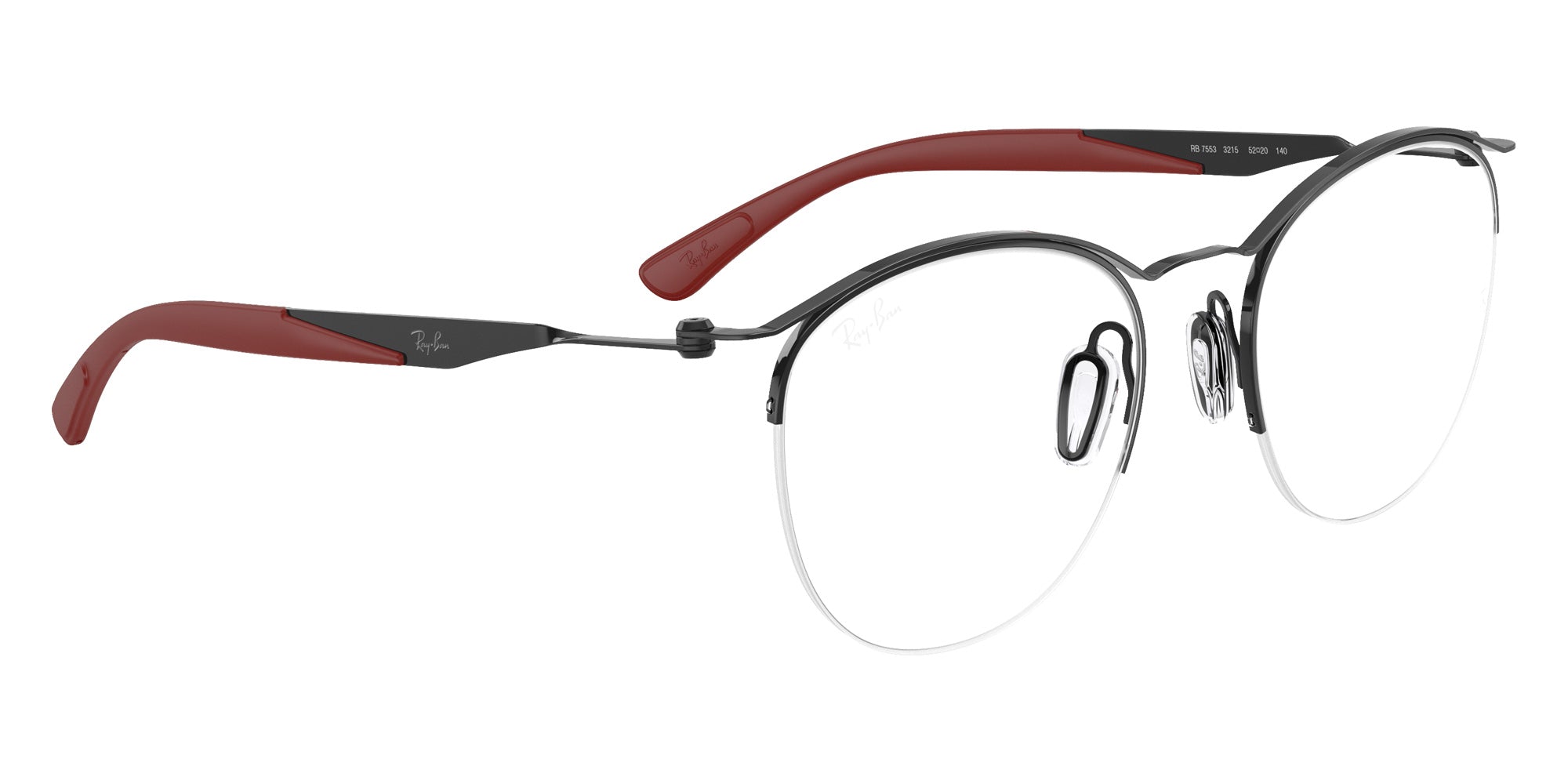 Ray-Ban® RX7553 RX7553 3215 52 Eyeglasses - Black