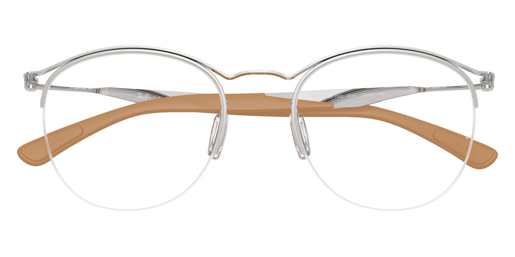 Ray-Ban® RX7553 RX7553 3216 52 Eyeglasses - Silver