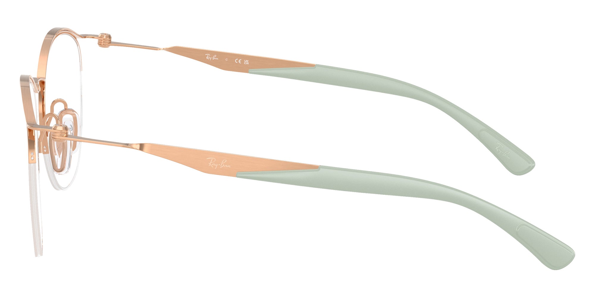 Ray-Ban® RX7553 RX7553 3217 52 Eyeglasses - Rose Gold