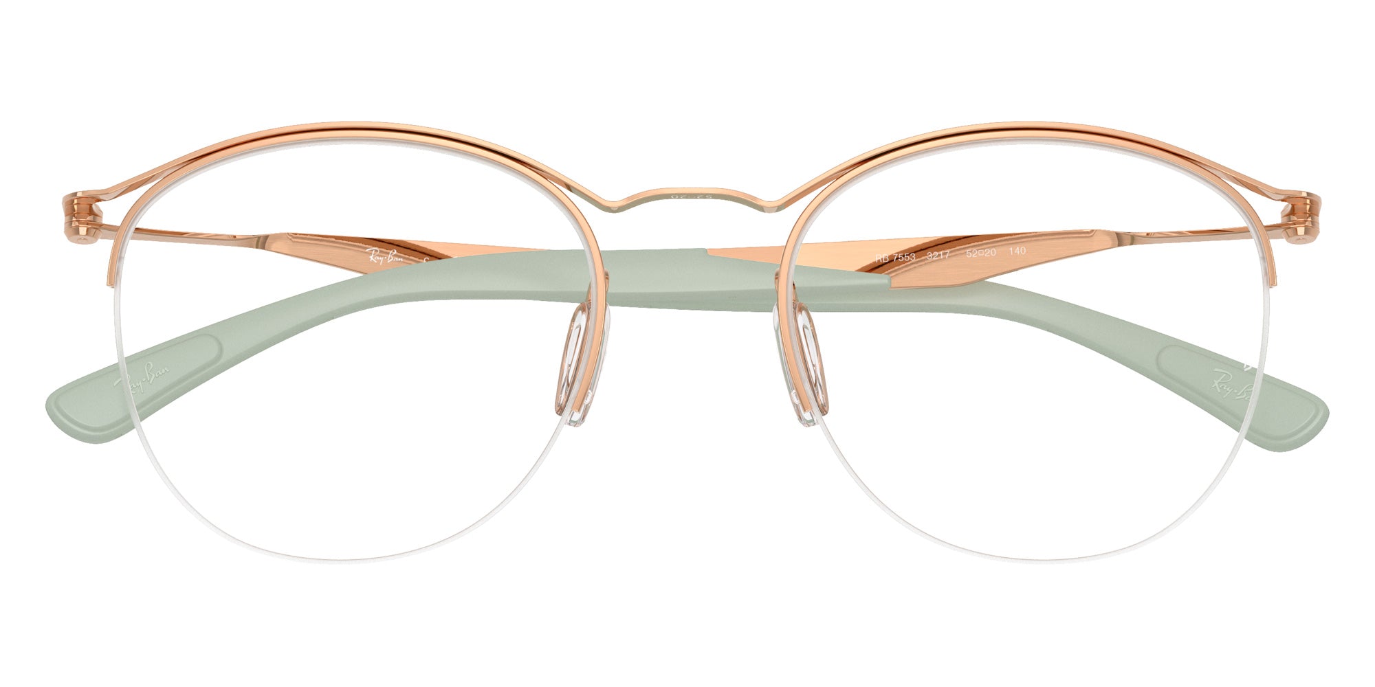 Ray-Ban® RX7553 RX7553 3217 52 Eyeglasses - Rose Gold