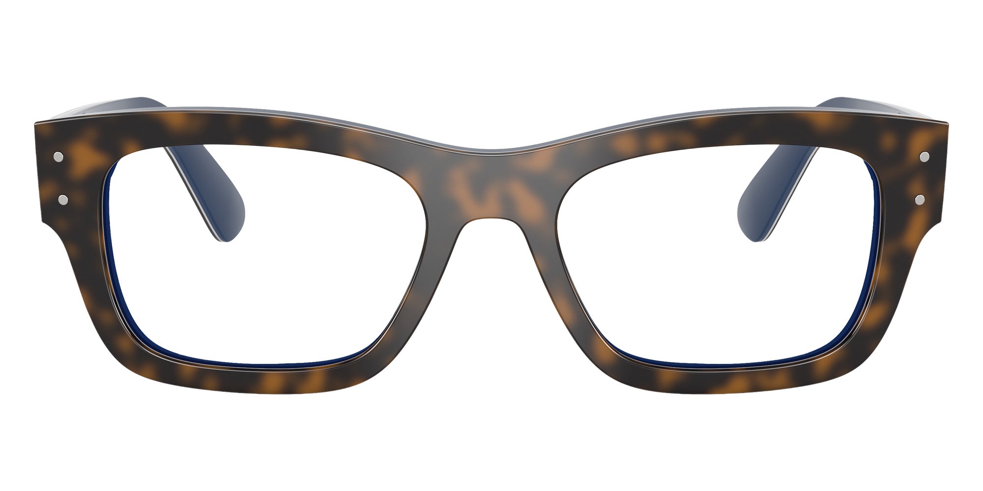 Ray-Ban® RX7683V RX7683V 8391 55 Eyeglasses - Havana Gray On Gradient Blue